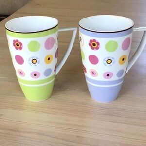 Mugs 2 Evil Eye Porcelain Greek Greece Cups Cheerful Bright